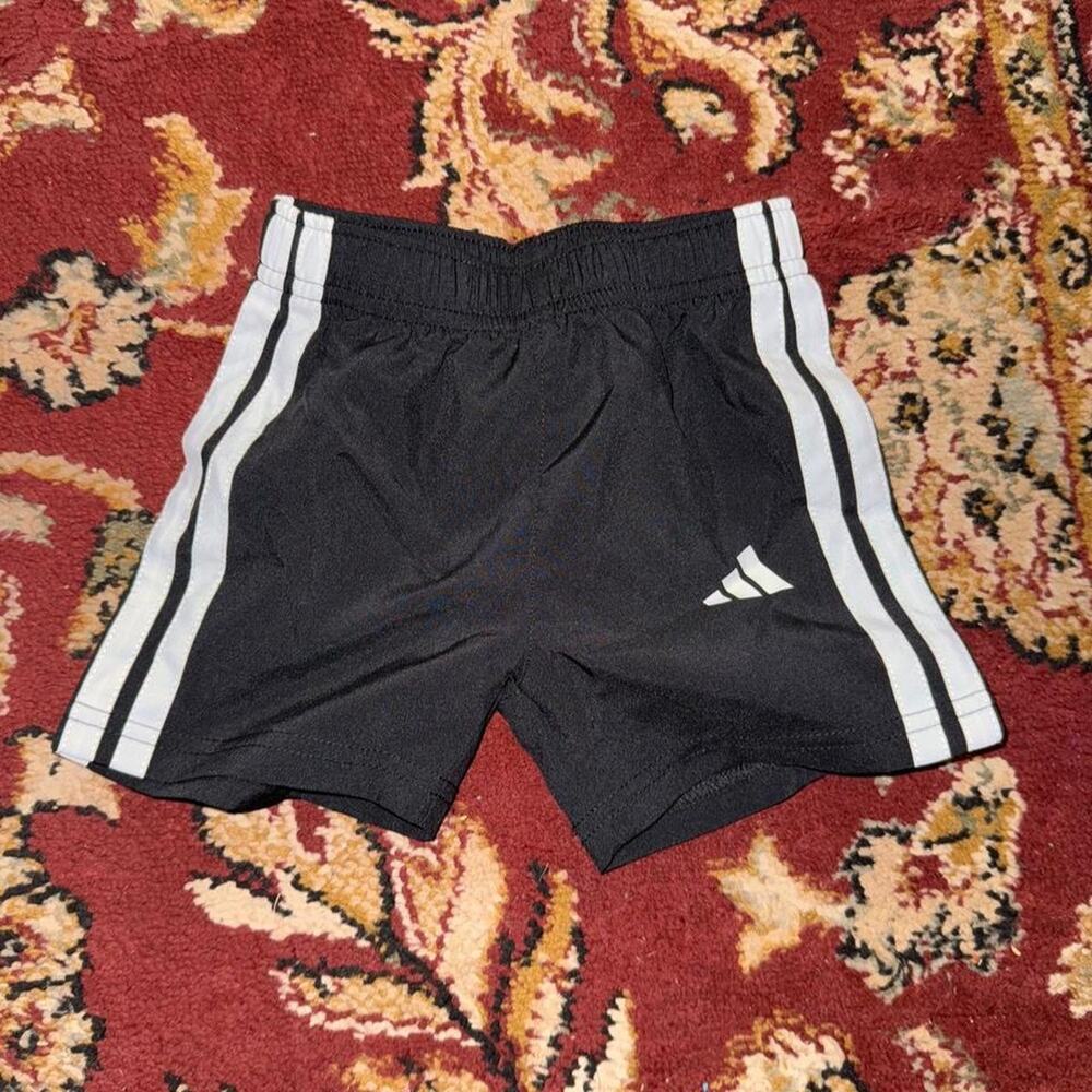 Adidas black kids shorts with